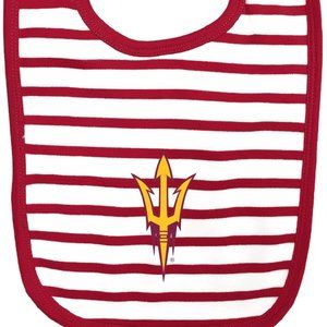 Two Feet Ahead NCAA Infant Stripe Knit Bib